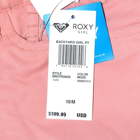 NWT Roxy Girl Pink Backyard Snow Pants Sz 10/M - Picture 4 of 5